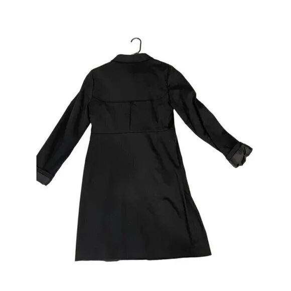 Esprit Lightweight Black Lined Classic Trench Coat Size Med - Picture 4 of 6